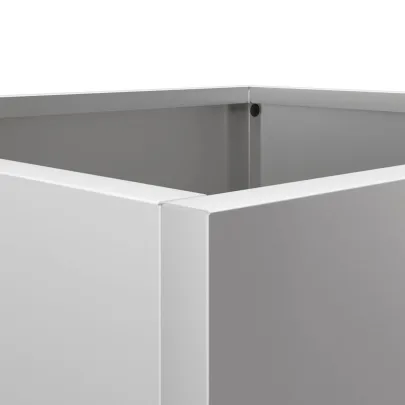 Set 2 Jardiniere Argintii - Oțel Galvanizat 32x30x29 cm