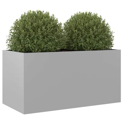 Jardinieră Argintiu Oțel Galvanizat 62x30x29 cm | Livrare Gratuită