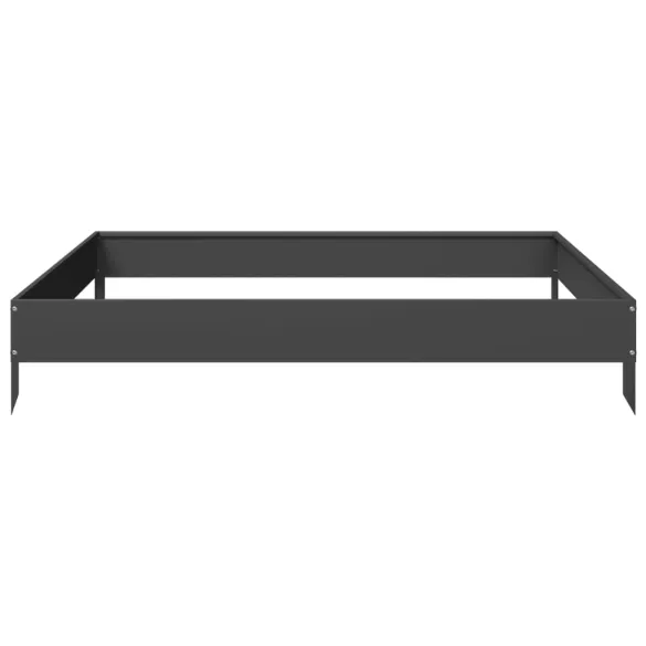 Strat Înălțat Grădinărit - Oțel Negru 100x100 cm