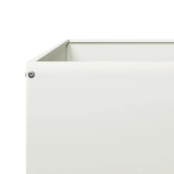 Strat Înălțat Grădină Alb din Oțel 100x100 cm | Livrare Gratuită