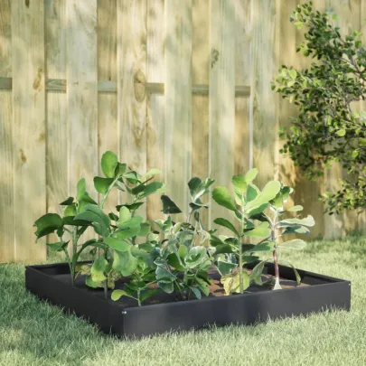 Strat Înălțat Grădină Antracit 100x100x26 cm - Oțel Rezistent