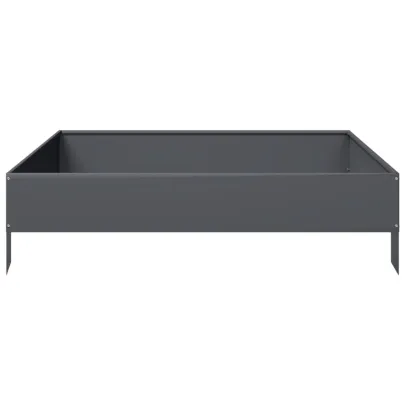 Strat Înălțat Grădină Antracit 100x100x26 cm - Oțel Rezistent