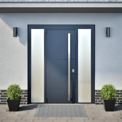 Jardiniere Grădină Oțel Negru - 2 bucăți - 30x30x30 cm