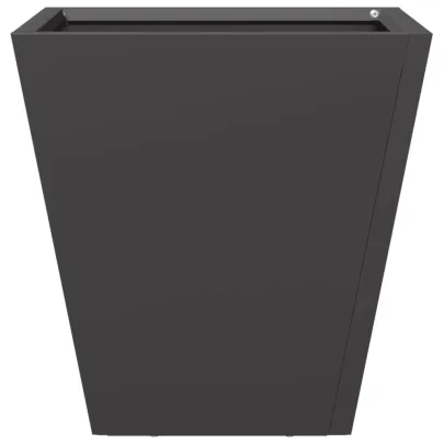 Jardiniere Grădină Oțel Negru - 2 bucăți - 30x30x30 cm