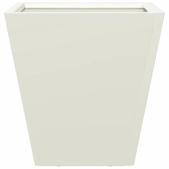 Jardiniere Grădină 30x30 cm - 2 bucăți - Alb - Oțel | Livrare Gratuită