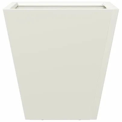 Jardiniere Grădină 30x30 cm - 2 bucăți - Alb - Oțel | Livrare Gratuită