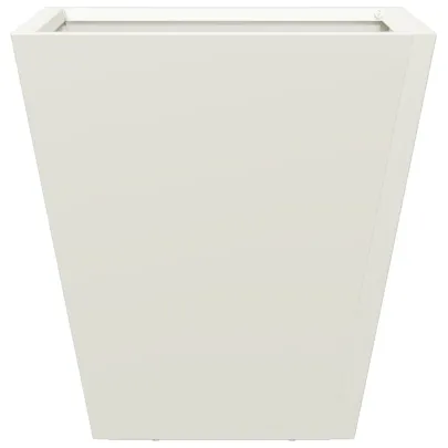 Jardiniere Grădină 30x30 cm - 2 bucăți - Alb - Oțel | Livrare Gratuită