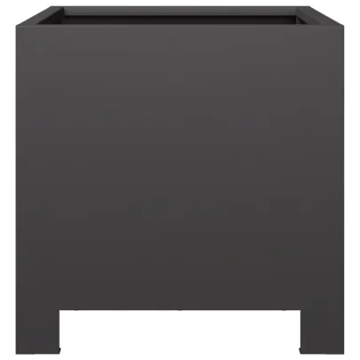 Jardinieră Grădină Oțel Negru 30x30x30 cm | Livrare Gratuită