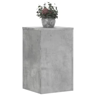 Suport Plante Gri Beton - 2 buc - 30x30x50 cm - Lemn