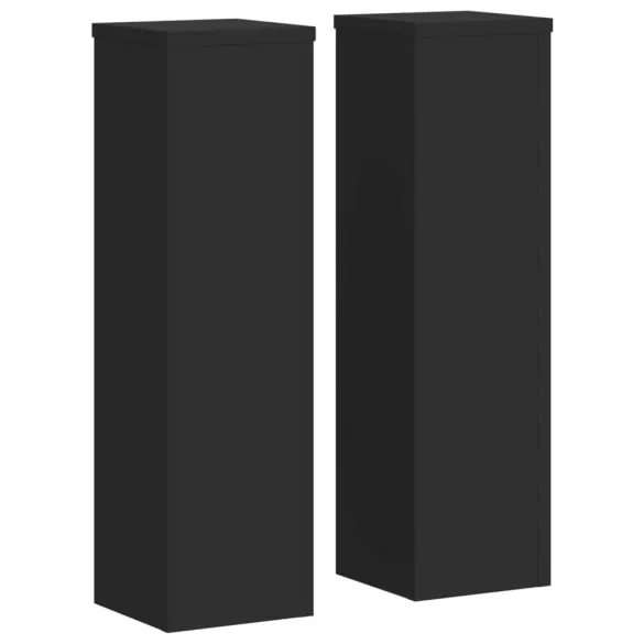 Suporturi Plante Lemn Negru - 2 bucăți - 50kg capacitate