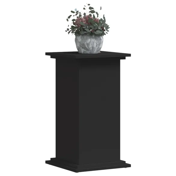 Suport de Plante Negru - Lemn Prelucrat, 60 kg Capacitate