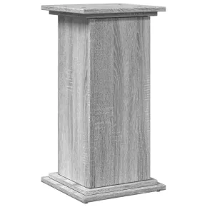 Suport prezentare cu depozitare Sonoma gri lemn 31x30x60 cm 2