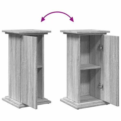 Suport prezentare cu depozitare Sonoma gri lemn 31x30x60 cm