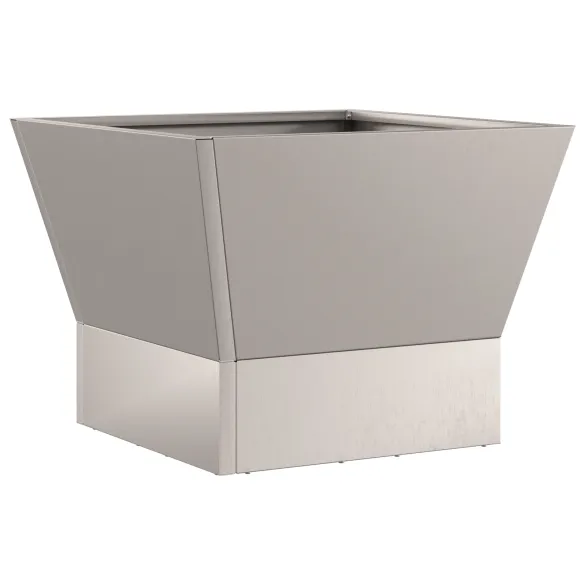 Vatră de foc pătrată din oțel corten - 40x40x30 cm