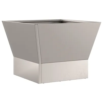 Vatră de foc pătrată din oțel corten - 40x40x30 cm