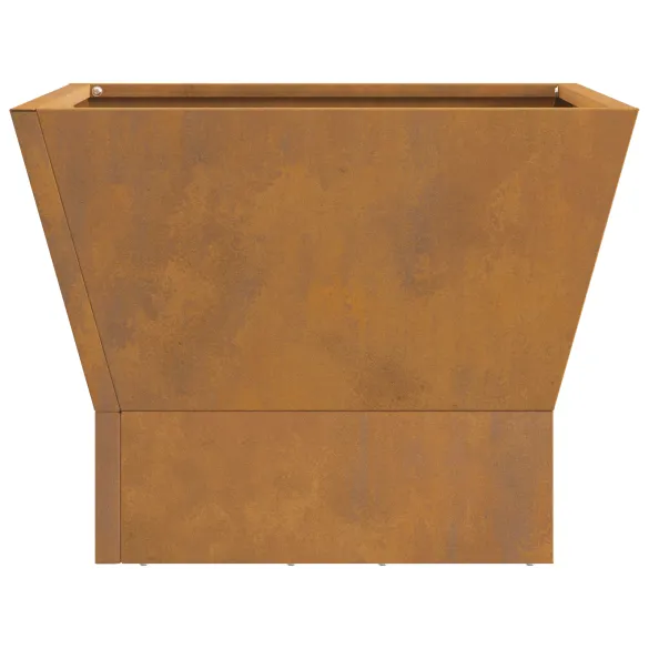 Vatră de foc pătrată din oțel corten - 40x40x30 cm