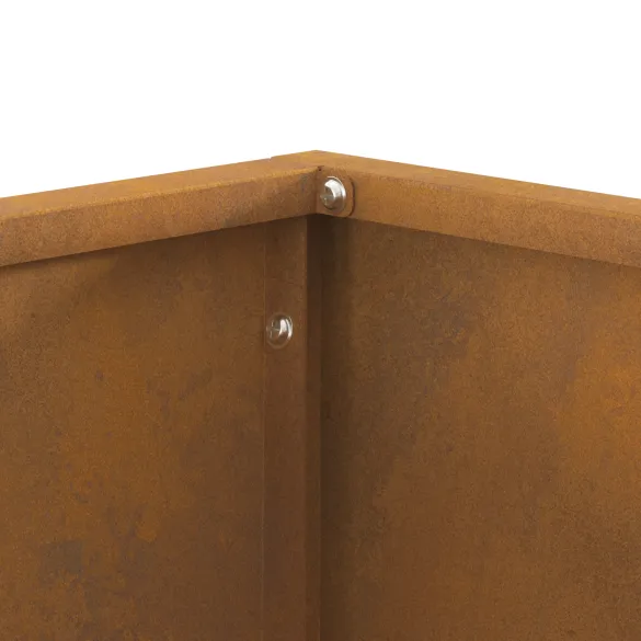 Vatră de foc pătrată din oțel corten - 40x40x30 cm