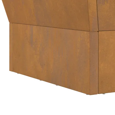 Vatră de foc pătrată din oțel corten - 40x40x30 cm