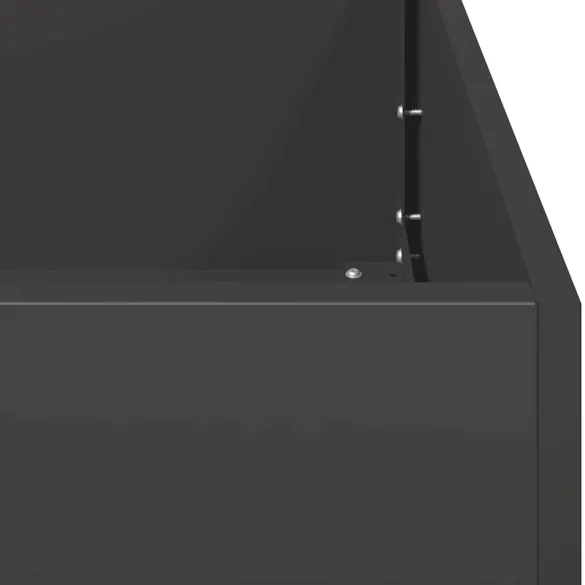 Jardinieră Oțel Negru 40x40x30 cm | Livrare Gratuită