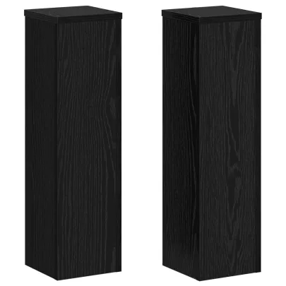 Suporturi Plante Stejar Negru 17x17x60 cm | 2 buc