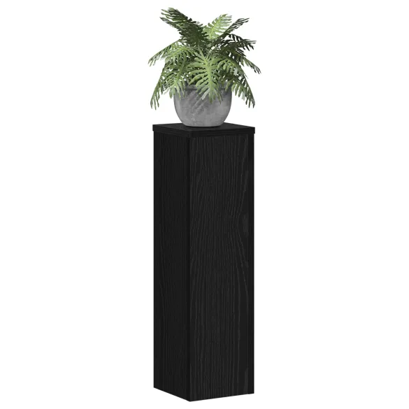 Suporturi Plante Stejar Negru 17x17x60 cm | 2 buc