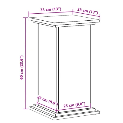 Suport Plante Lemn Stratificat Negru - Interior/Exterior