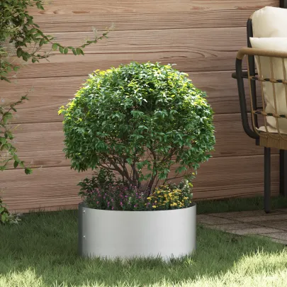 Ghivece Galvanizate Oțel 40cm | Set 5 Bucăți | Livrare Gratuită