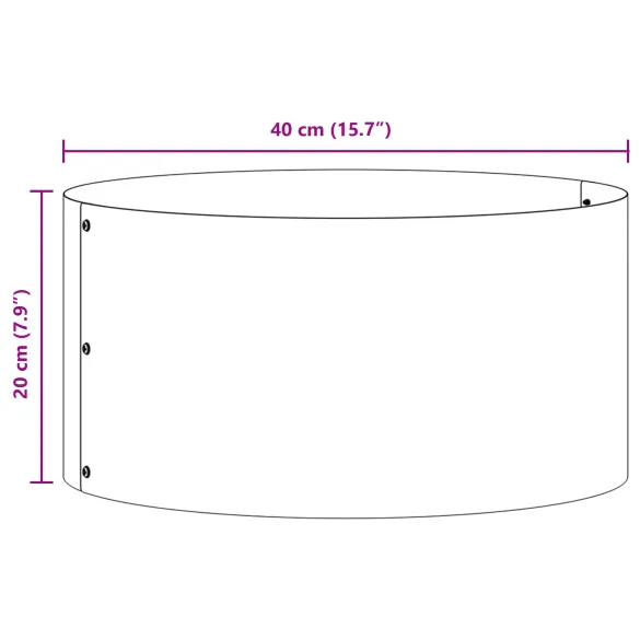 Ghivece Galvanizate Oțel 40cm | Set 5 Bucăți | Livrare Gratuită