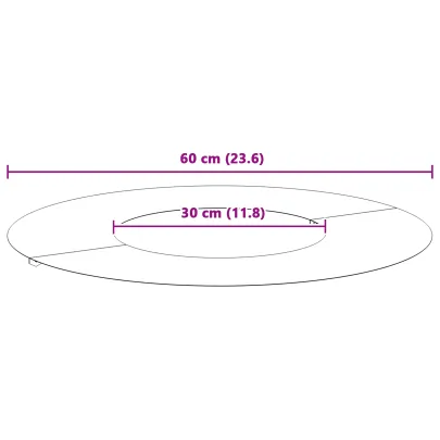 Ghiveci Metalic Negru 60 cm pentru Interior/Exterior