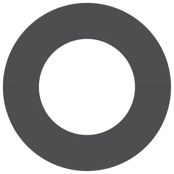 Ring Metalic Ghiveci Negru 70 cm | Livrare Gratuita