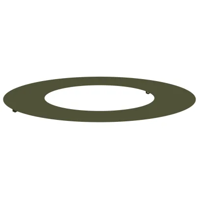 Ghiveci Plastic Verde Oliv Mare Decorat | Interior/Exterior