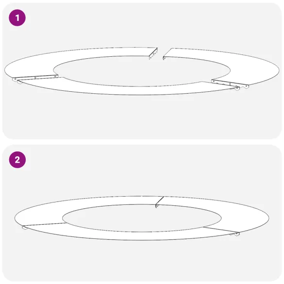 Ghiveci Metalic Alb Rotund 80 cm | Livrare Gratuita