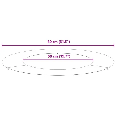 Ghiveci Metalic Alb Rotund 80 cm | Livrare Gratuita