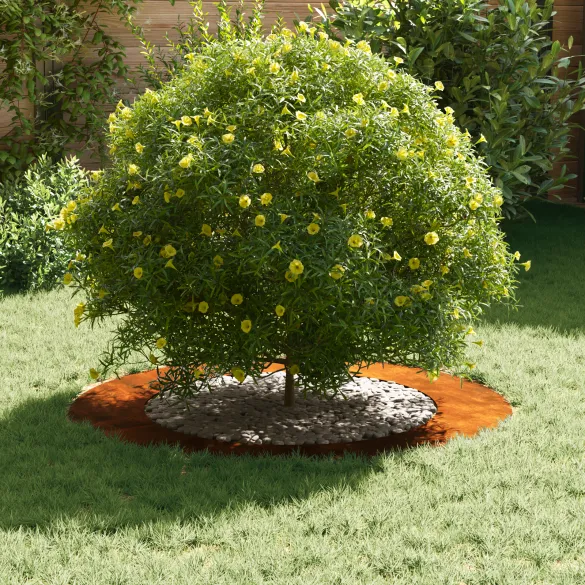 Ghiveci Corten Mare Exterior cu Inserții Decorative | Livrare Gratuită