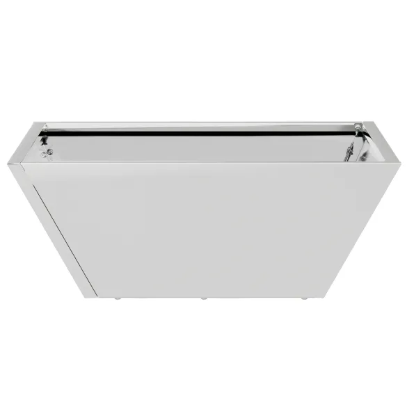 Ghiveci Metalic Oțel Inoxidabil 40x40x15 cm - Decor Plantă