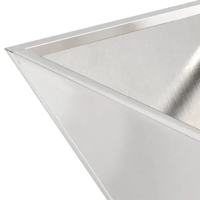 Ghiveci Metalic Oțel Inoxidabil 40x40x15 cm - Decor Plantă