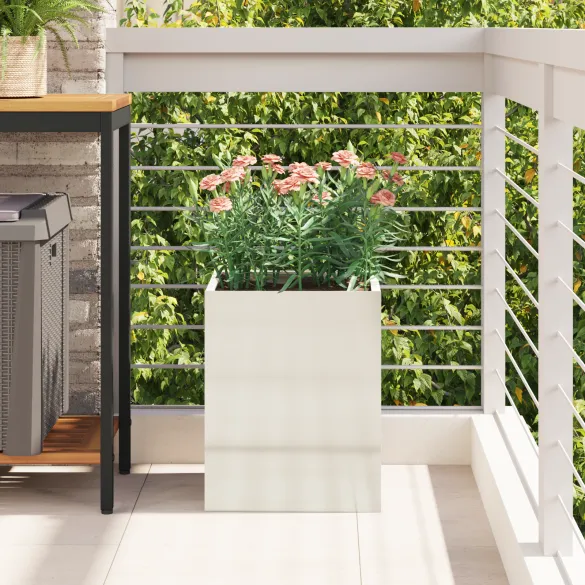 Vază Grădină Industrială Argintiu 50x32x40 cm Oțel