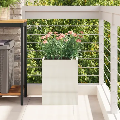 Vază Grădină Industrială Argintiu 50x32x40 cm Oțel