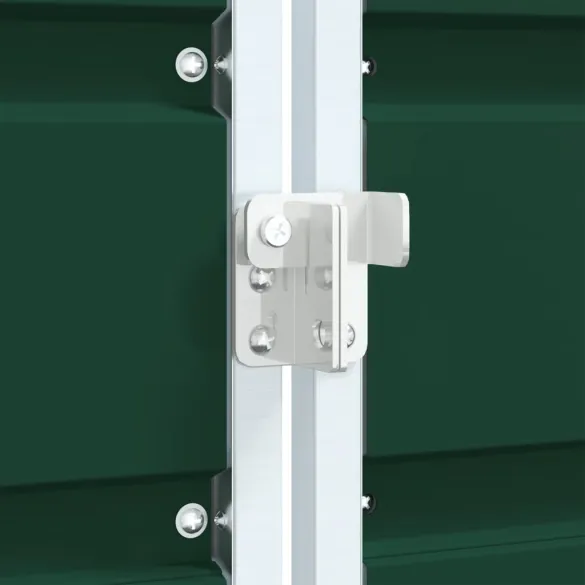 Depozit Pubele cu Rote Duble - Verde, Oțel - 144x81x113 cm