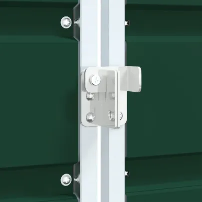 Depozit Pubele cu Rote Duble - Verde, Oțel - 144x81x113 cm