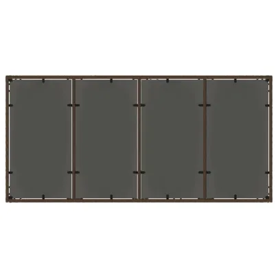 Masă Grădină Ratan cu Sticlă Maro 190x90 cm | Livrare Gratuită