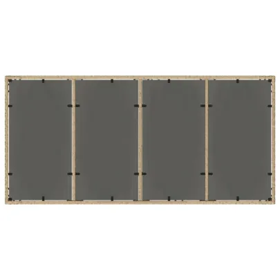 Masă Grădină cu Sticlă Bej - Poliratan Rezistent | Livrare Gratuită