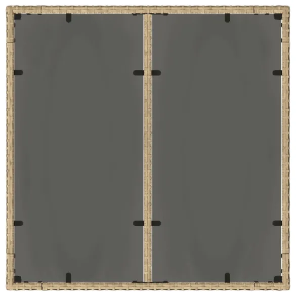 Masă Grădină Poliratan cu Blat Sticlă | Livrare Gratuită