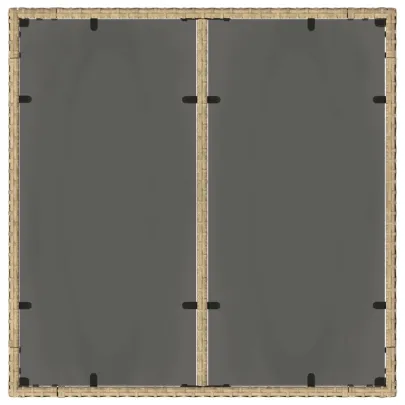 Masă Grădină Poliratan cu Blat Sticlă | Livrare Gratuită