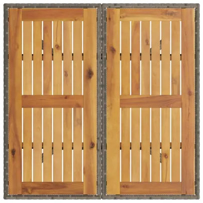 Masă Grădină Lemn Acacia Gri 80x80 cm - Livrare Gratuită