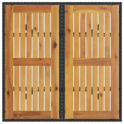 Masă Grădină Lemn Acacia Negru - Livrare Gratuită