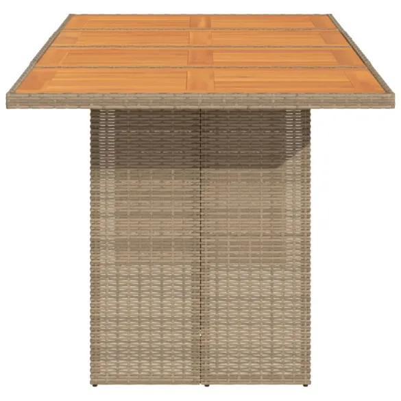 Masă Grădină Lemn Acacia 190x80 cm - Poliratan Rezistent
