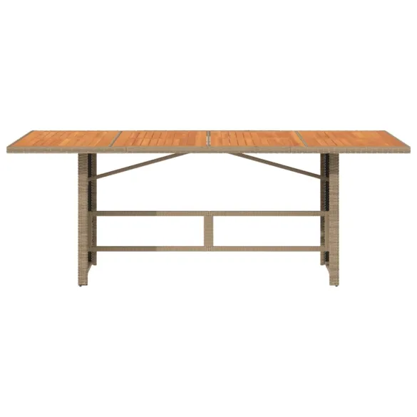 Masă Grădină Lemn Acacia 190x80 cm - Poliratan Rezistent