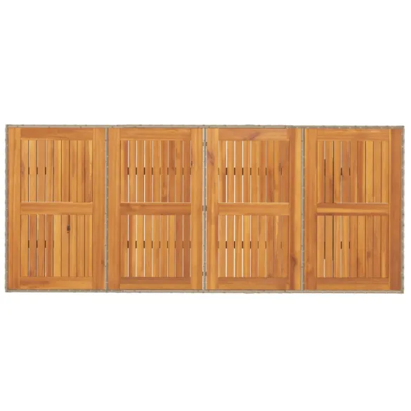 Masă Grădină Lemn Acacia 190x80 cm - Poliratan Rezistent