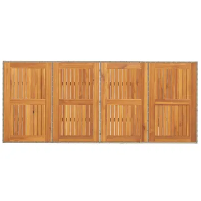 Masă Grădină Lemn Acacia 190x80 cm - Poliratan Rezistent